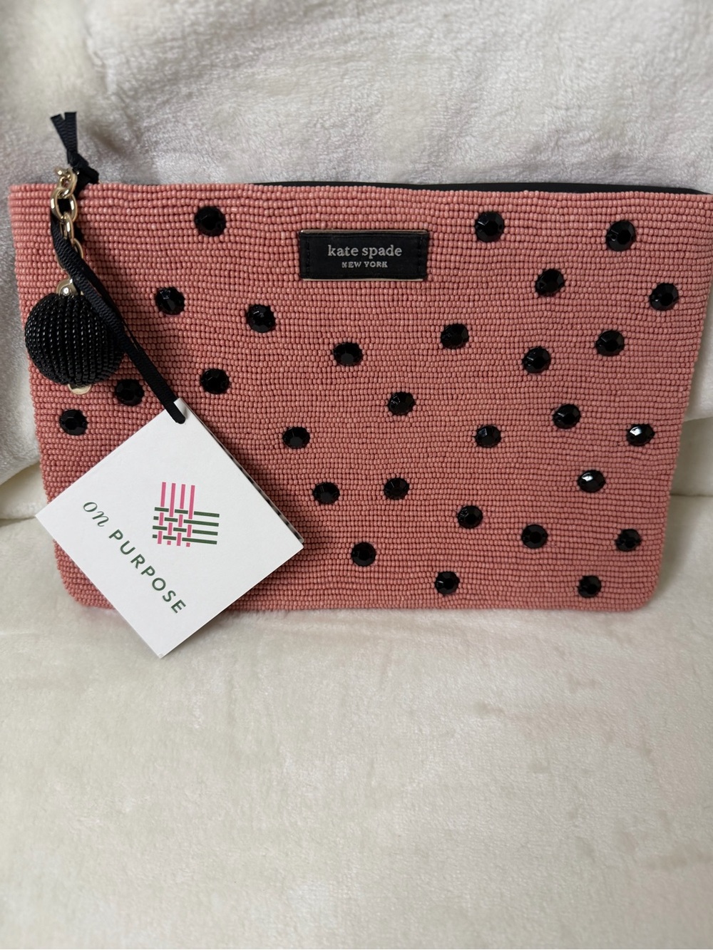Kate Spade “On Purpose” Gia Beaded Pouch/Clutch